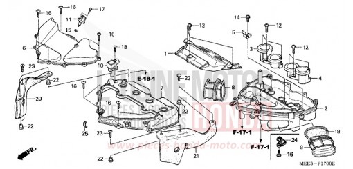 FILTRE A AIR CBR600RR3 de 2003